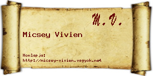 Micsey Vivien névjegykártya